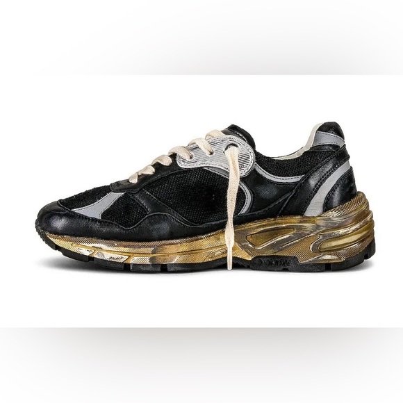 Golden Goose Women Running Dad Sneaker Silver Black NIB Auth - Picture 2 of 8